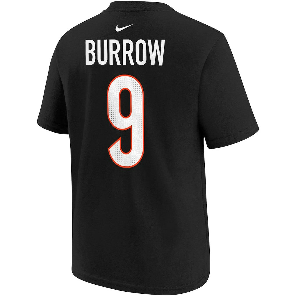 Joe Burrow Cincinnati Bengals Youth Player Name & Number T-Shirt Black