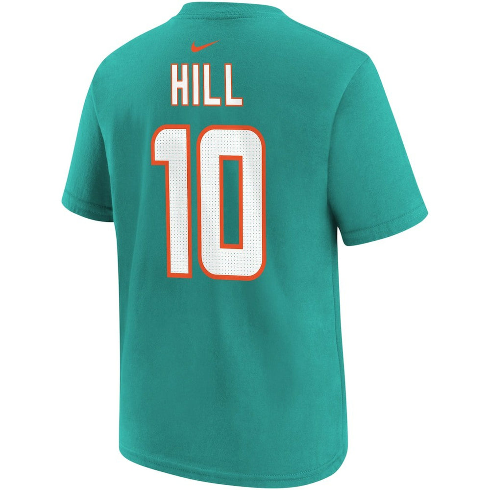 Tyreek Hill Miami Dolphins Youth Player Name & Number T-Shirt Aqua