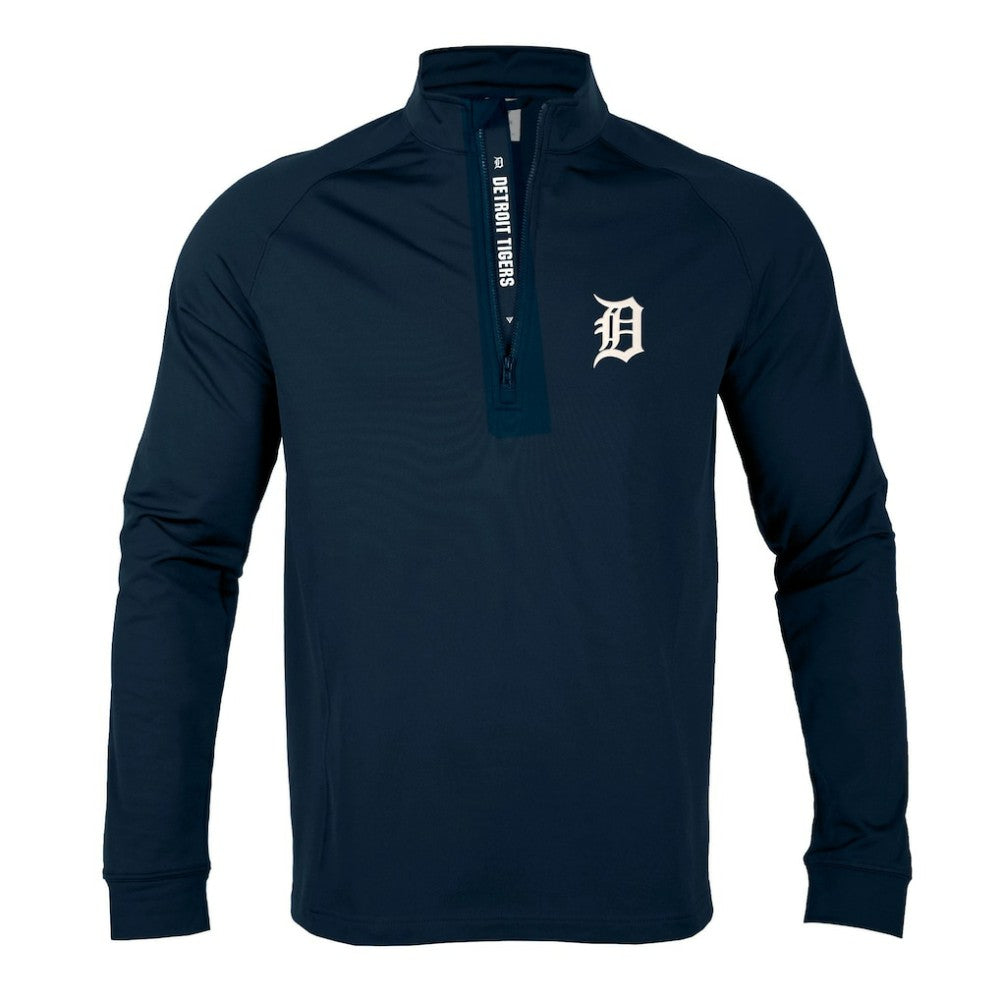 Detroit Tigers Levelwear Calibre Quarter-Zip Pullover Top - Navy Pullover