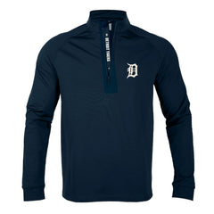 Detroit Tigers Levelwear Calibre Quarter-Zip Pullover Top - Navy Pullover