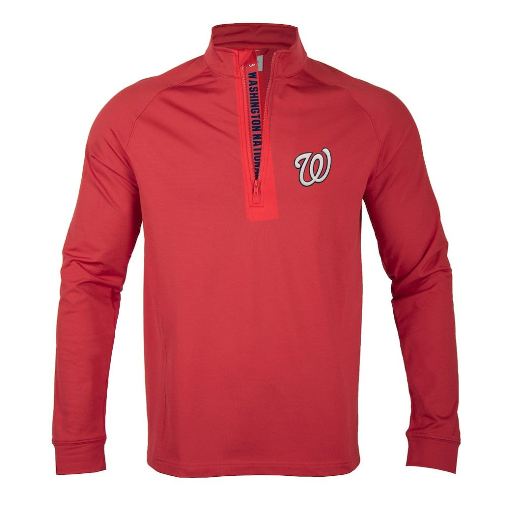 Washington Nationals Levelwear Calibre Quarter-Zip Pullover Top - Red Pullover