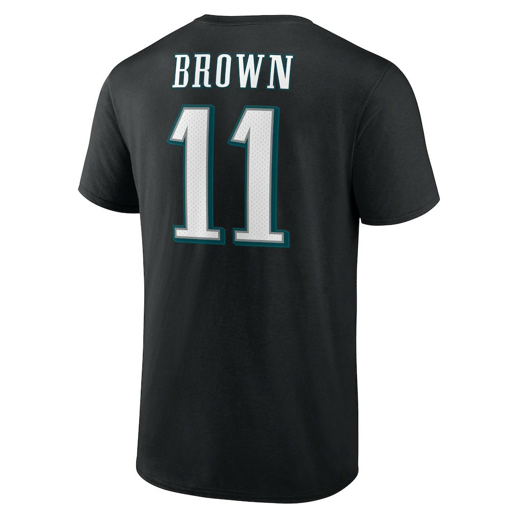 A.J. Brown Philadelphia Eagles Icon Player Name & Number T-Shirt Black