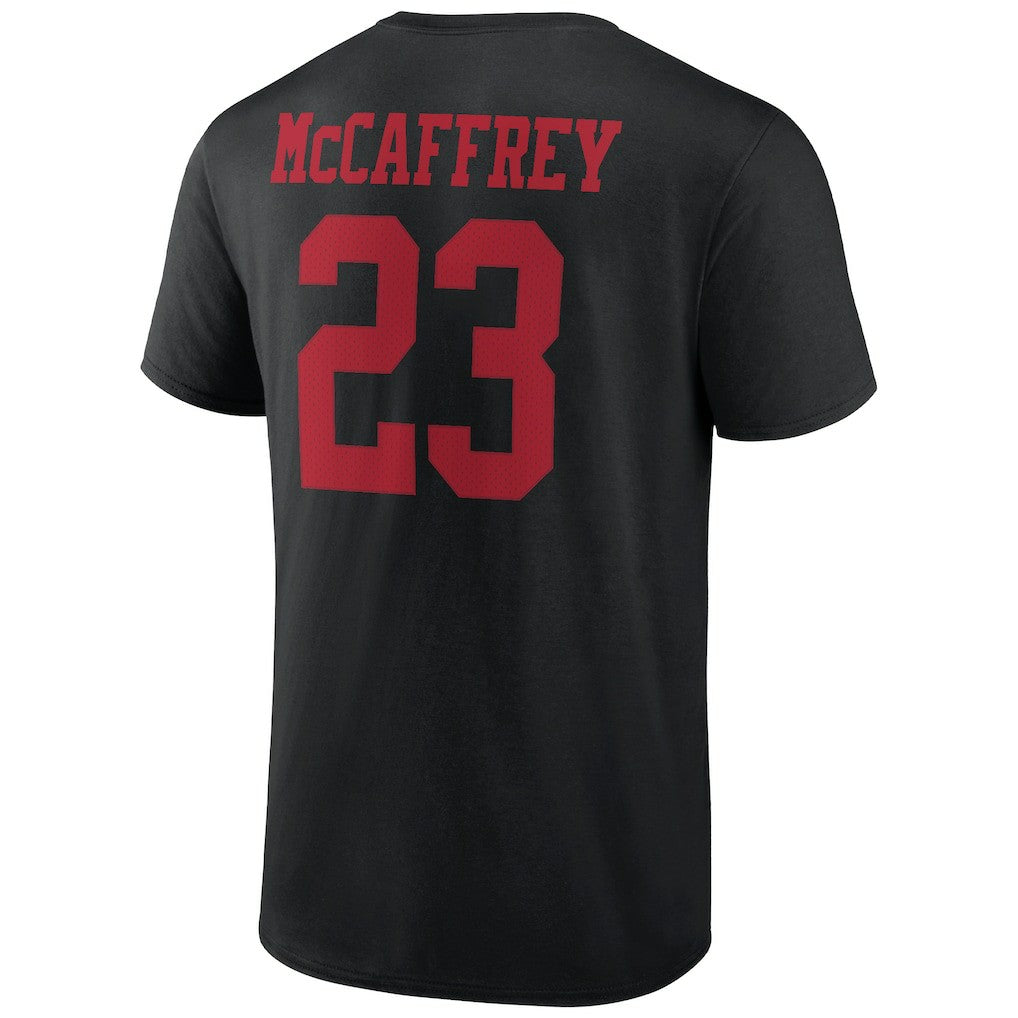 Christian McCaffrey San Francisco 49ers Icon Player Name & Number T-Shirt Black