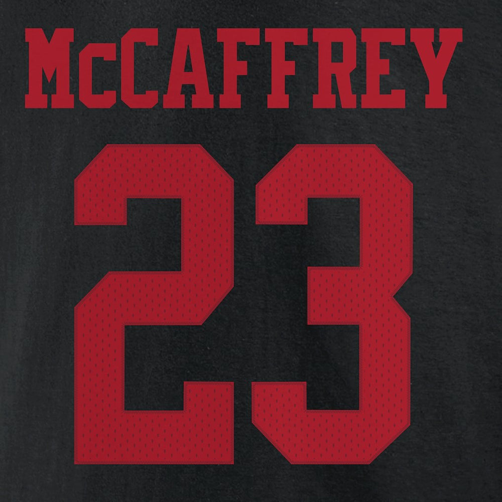 Christian McCaffrey San Francisco 49ers Icon Player Name & Number T-Shirt Black