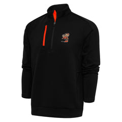 Cleveland Browns Antigua Team Logo Generation Quarter-Zip Pullover Jacket Black