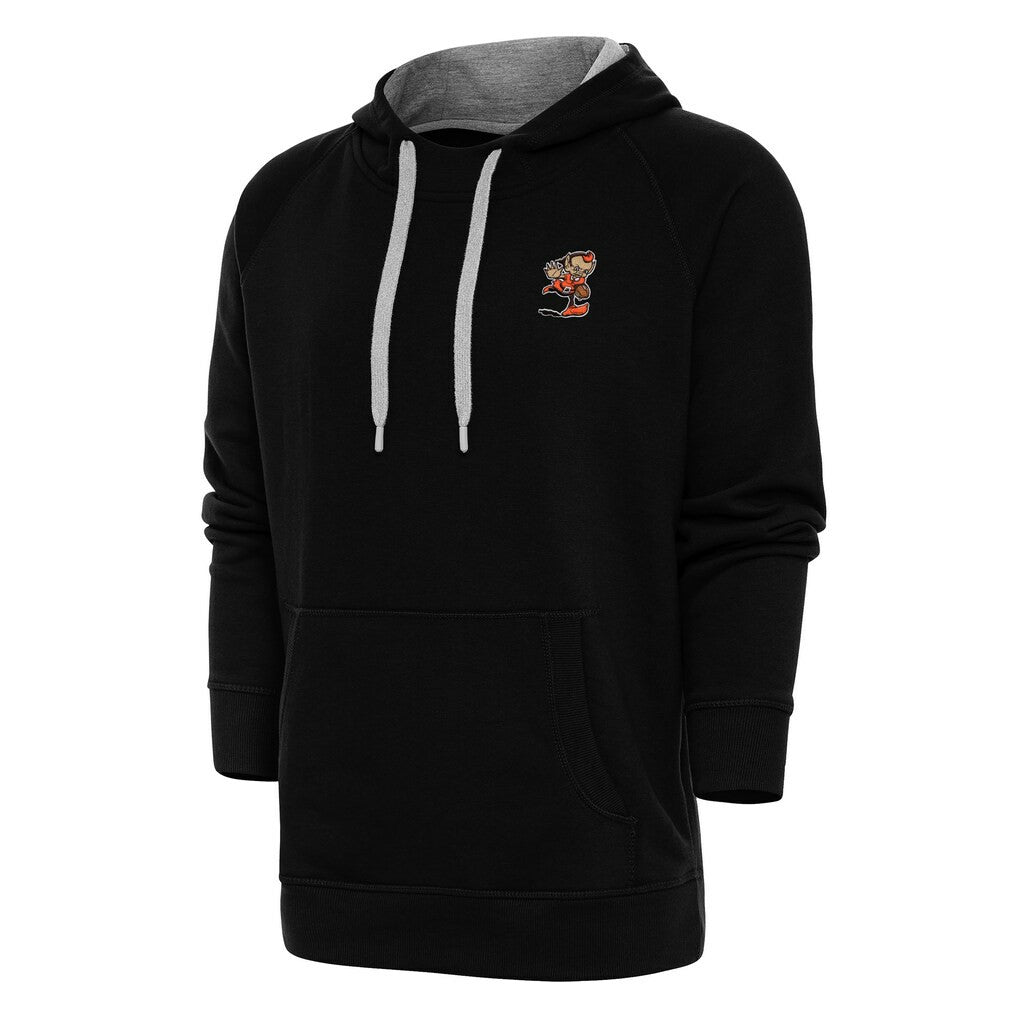 Cleveland Browns Antigua Team Logo Victory Pullover Hoodie Black