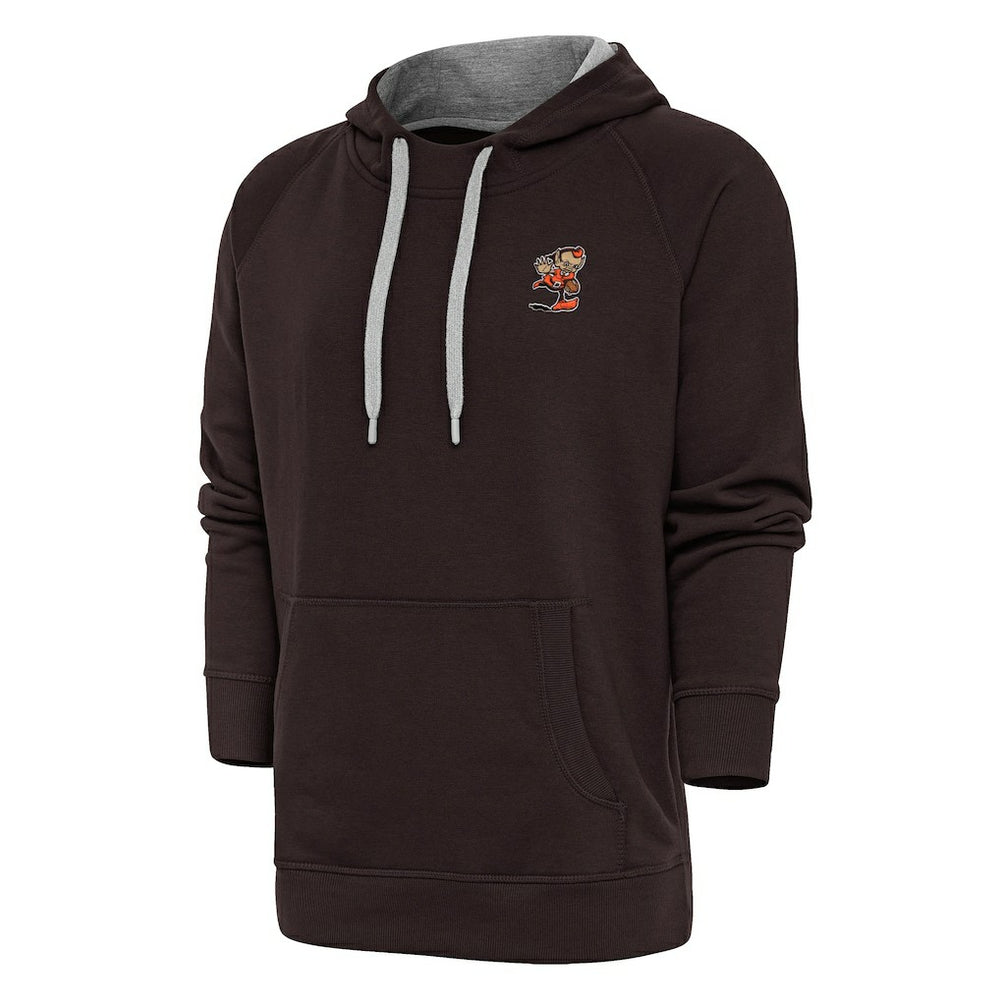 Cleveland Browns Antigua Team Logo Victory Pullover Hoodie Brown