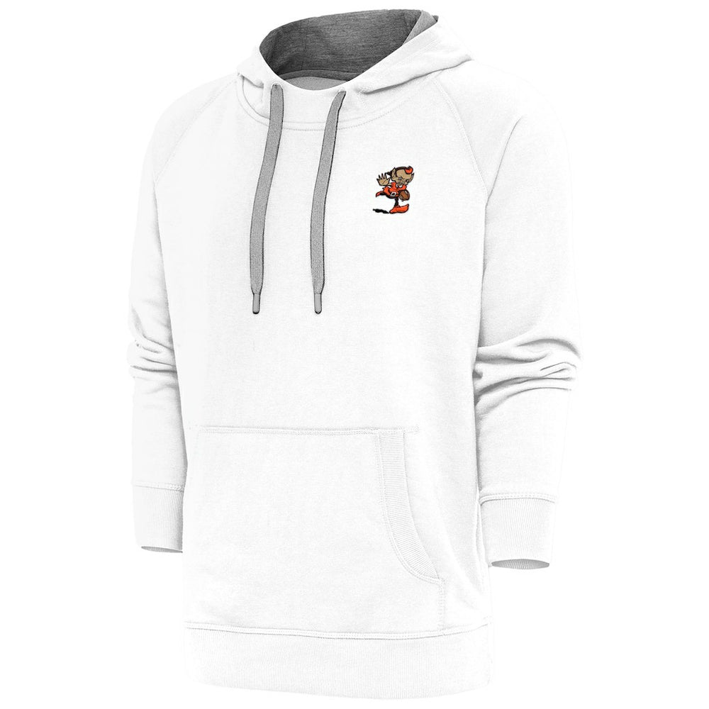 Cleveland Browns Antigua Team Logo Victory Pullover Hoodie White