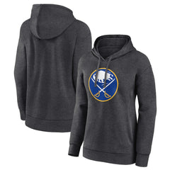 NHL Buffalo Sabres Women's Primary Logo Pullover Hoodie - Charcoal
