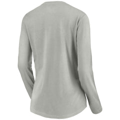 NHL St. Louis Blues Women's Primary Logo Team Long Sleeve V-Neck T-Shirt - Heather Gray