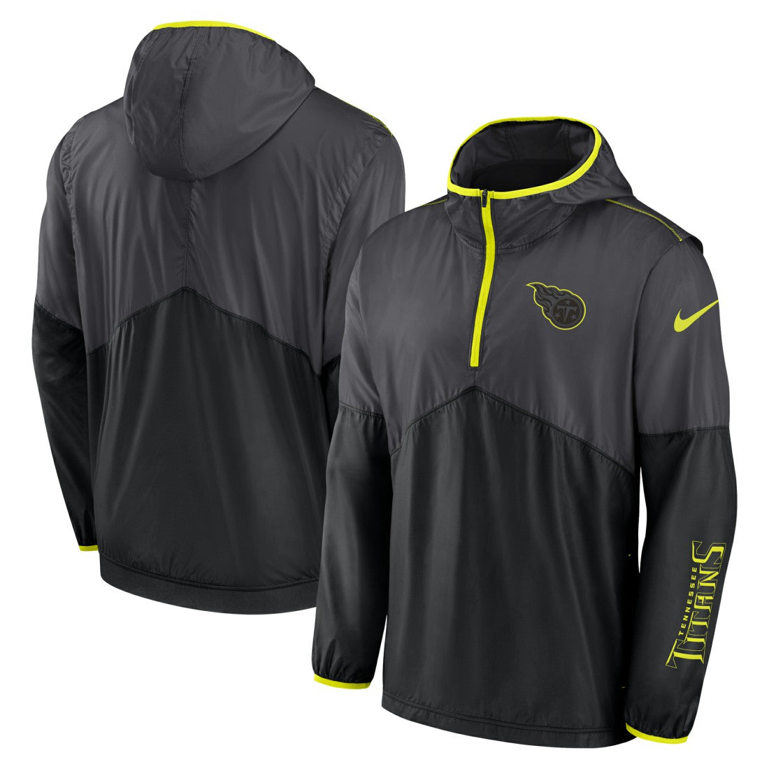 Tennessee Titans Volt Hoodie Half-Zip Jacket Anthracite