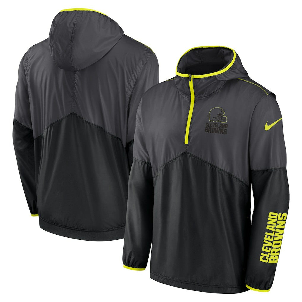 Cleveland Browns Volt Hoodie Half-Zip Jacket Anthracite