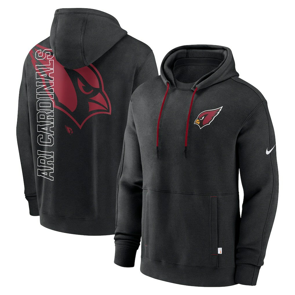 Arizona Cardinals Layered Logo Statement Pullover Hoodie Black