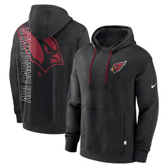 Arizona Cardinals Layered Logo Statement Pullover Hoodie Black