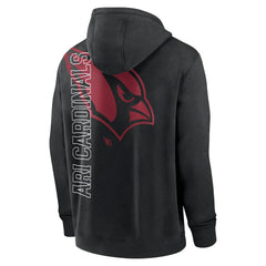 Arizona Cardinals Layered Logo Statement Pullover Hoodie Black