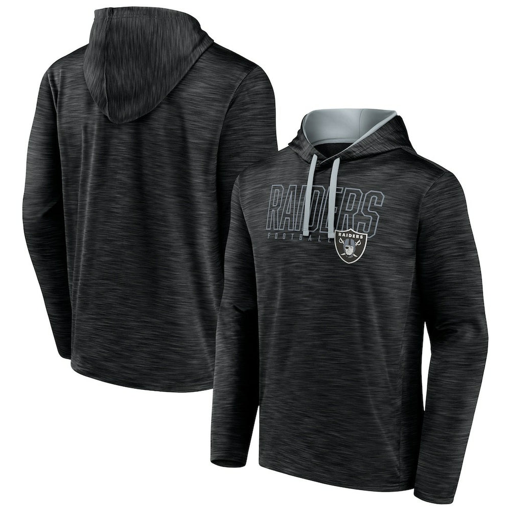 Las Vegas Raiders Hook and Ladder Pullover Hoodie Heather Black