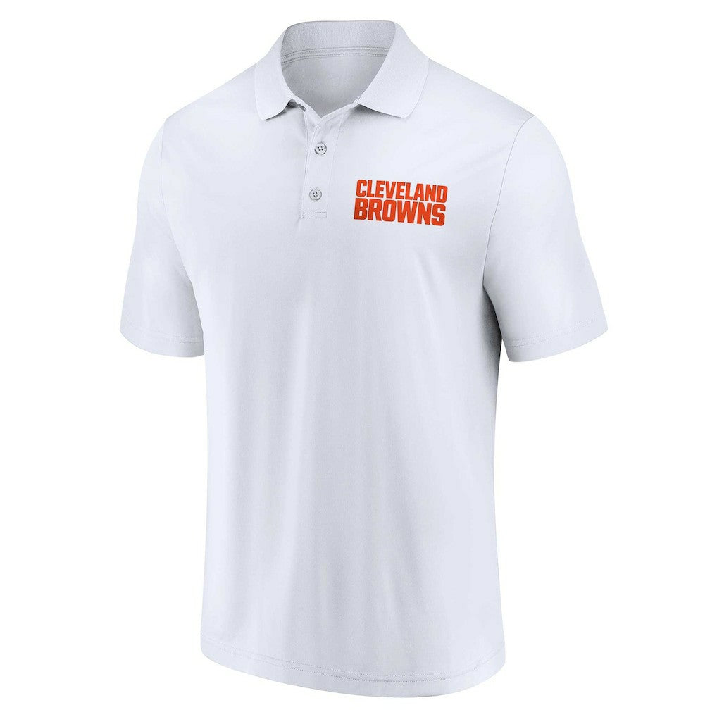 Cleveland Browns Lockup Two-Pack Polo Set White/Brown