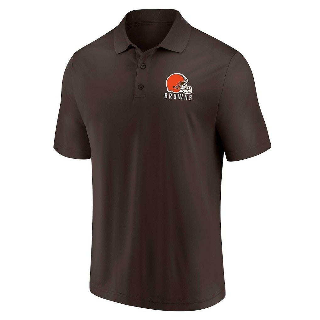 Cleveland Browns Lockup Two-Pack Polo Set White/Brown