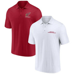Arizona Cardinals Lockup Two-Pack Polo Set White/Cardinal