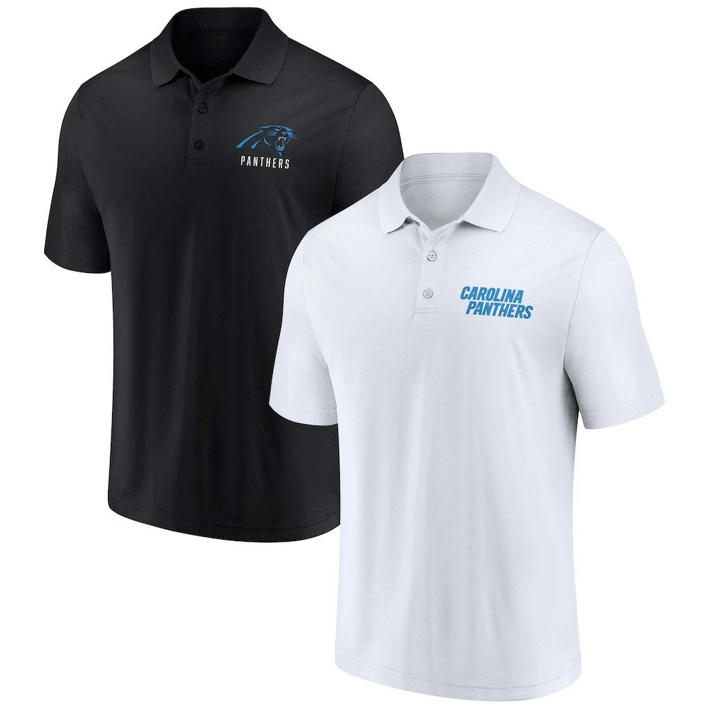 Carolina Panthers Lockup Two-Pack Polo Set White/Black