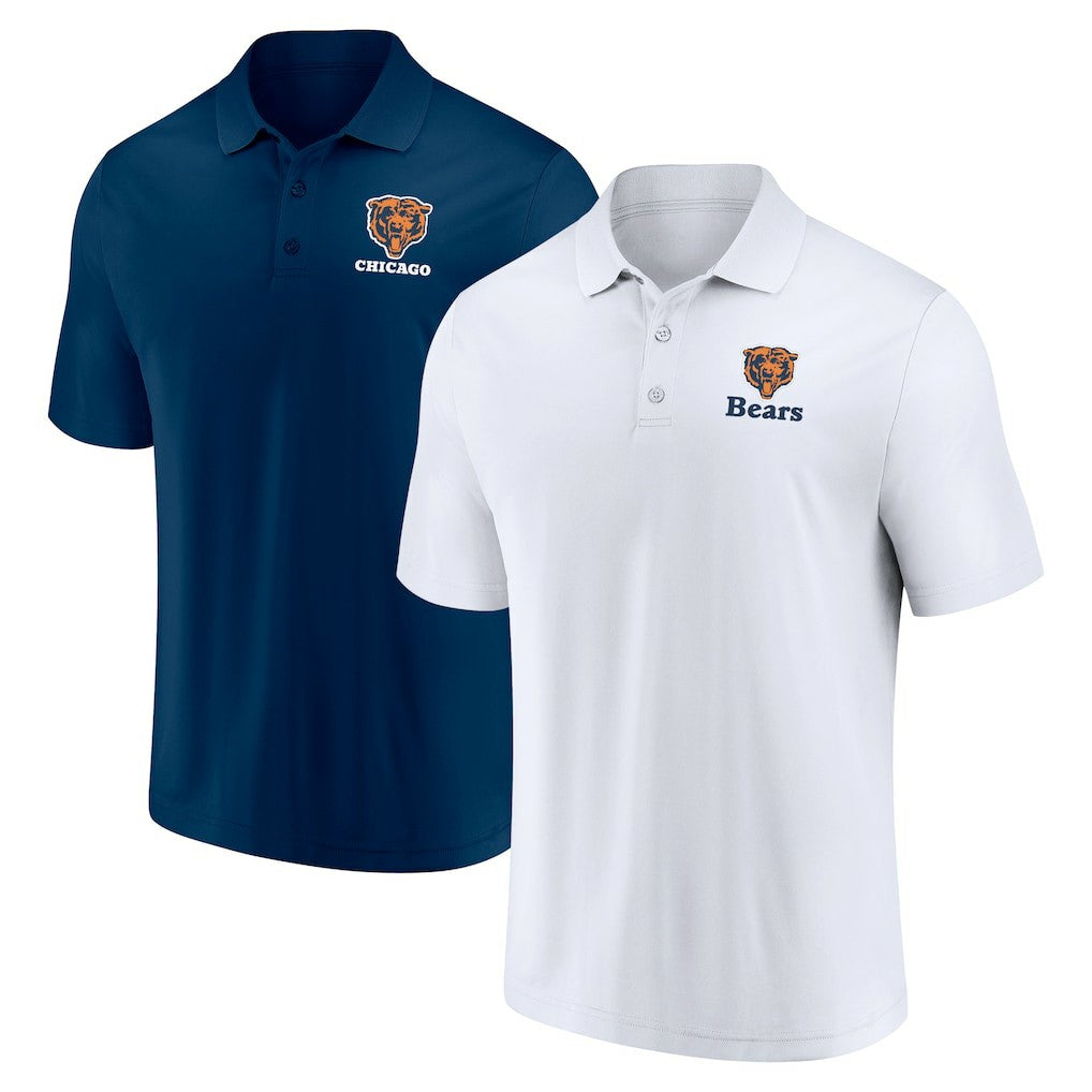Chicago Bears Throwback Two-Pack Polo Set White/Navy