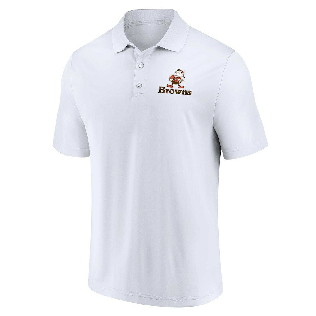 Cleveland Browns Throwback Two-Pack Polo Set White/Brown