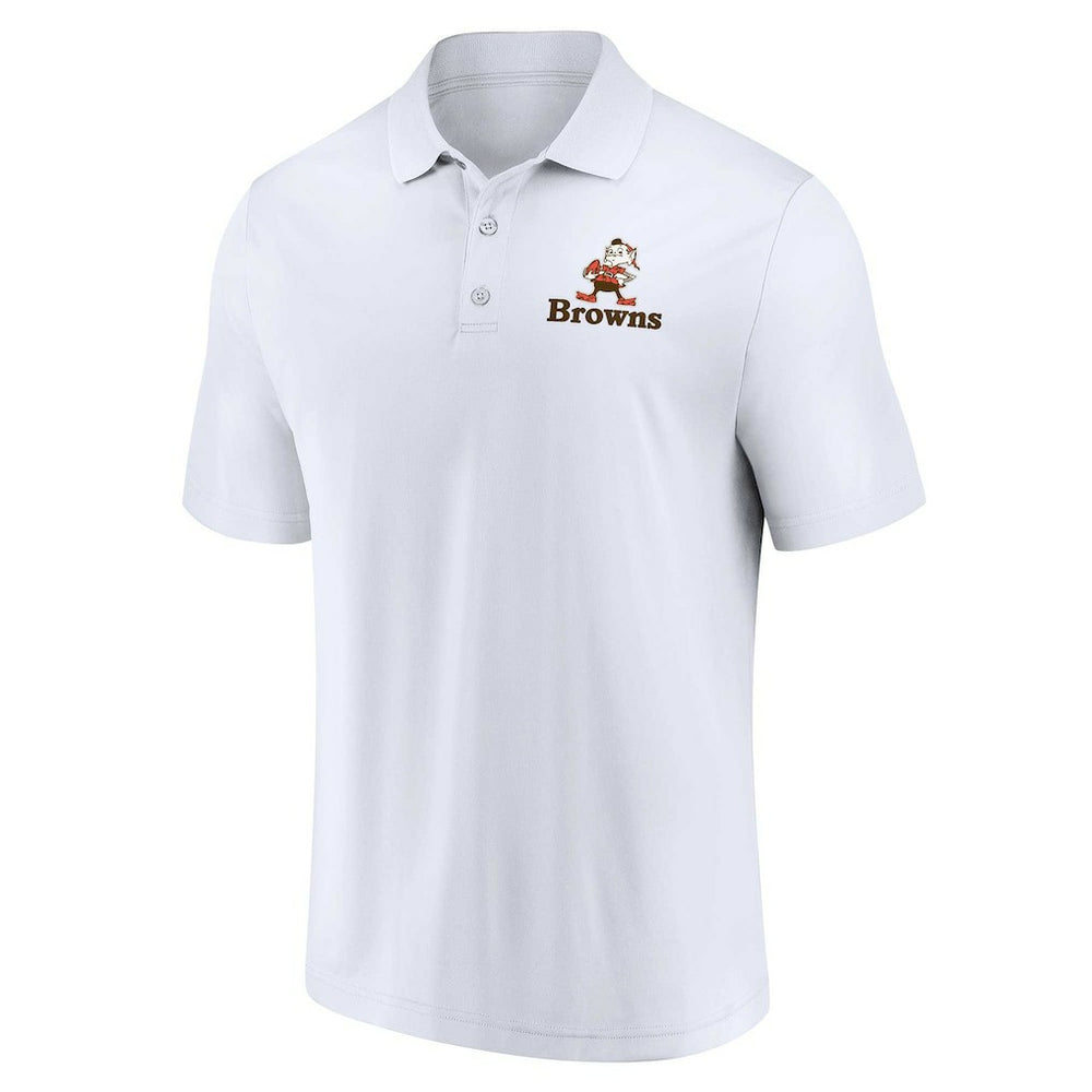 Cleveland Browns Throwback Two-Pack Polo Set White/Brown