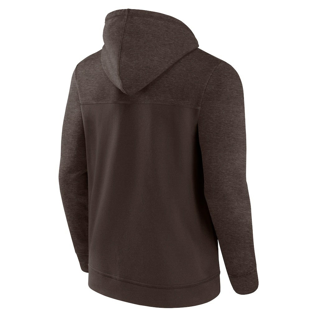 Cleveland Browns Offensive Lineup Hoodie Full-Zip Hoodie Brown