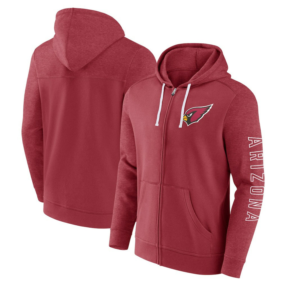 Arizona Cardinals Offensive Lineup Hoodie Full-Zip Hoodie Cardinal
