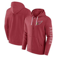 Arizona Cardinals Offensive Lineup Hoodie Full-Zip Hoodie Cardinal