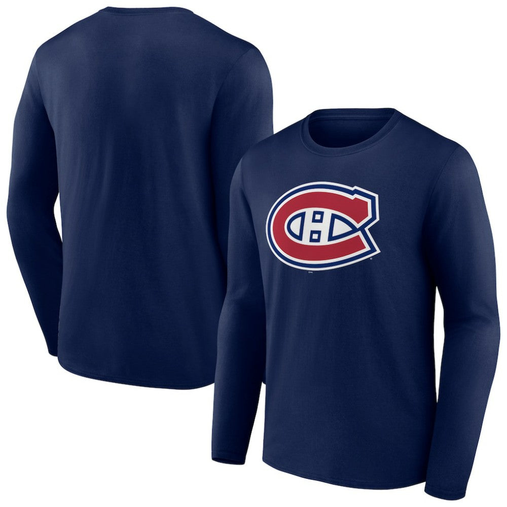 NHL Montreal Canadiens Primary Logo Team Long Sleeve T-Shirt - Navy