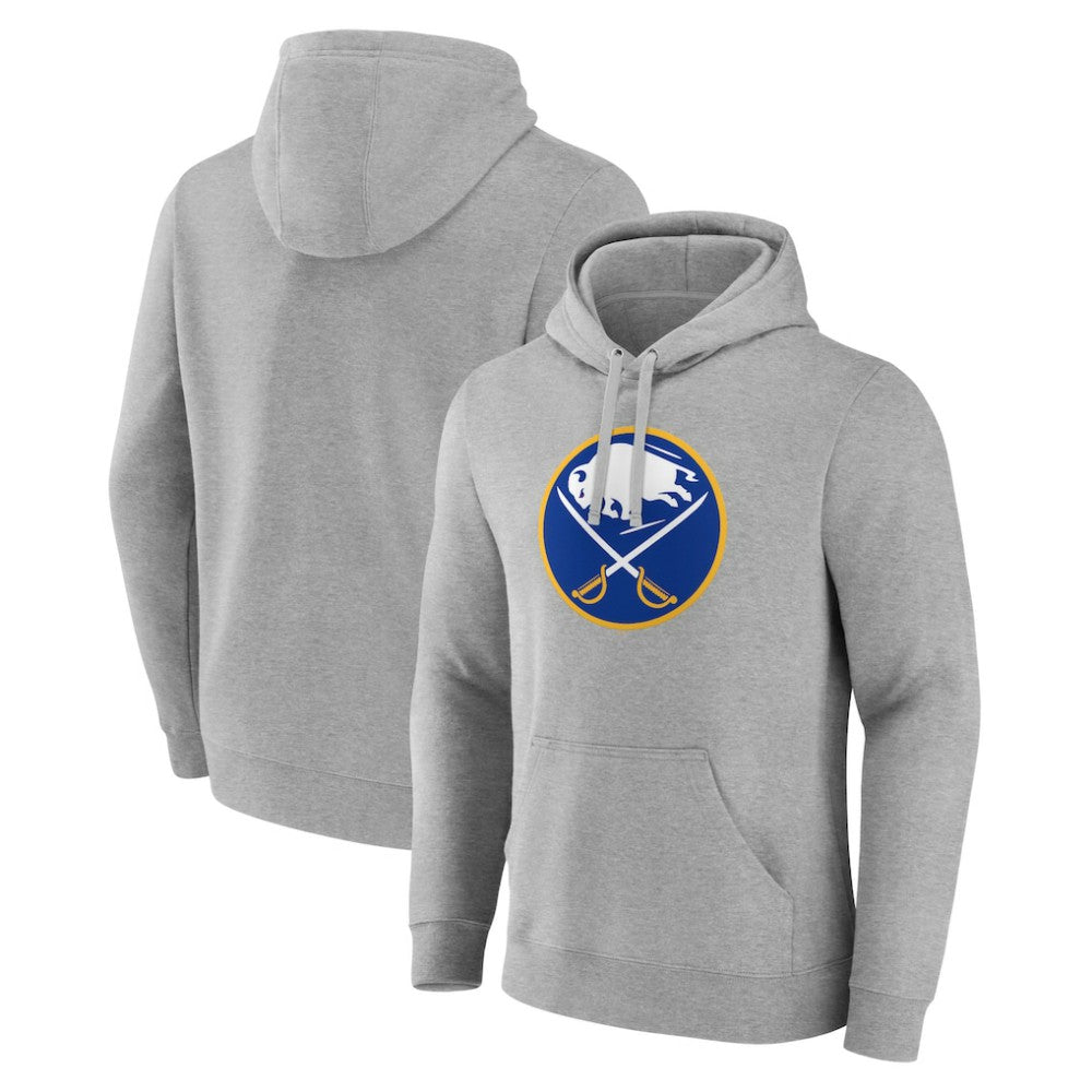 NHL Buffalo Sabres Primary Team Logo Pullover Hoodie - Gray
