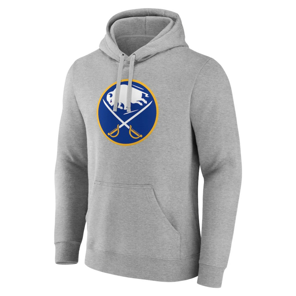 NHL Buffalo Sabres Primary Team Logo Pullover Hoodie - Gray