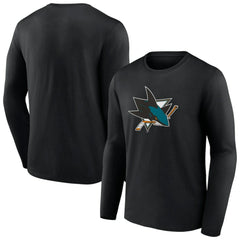 NHL San Jose Sharks Primary Logo Team Long Sleeve T-Shirt - Black