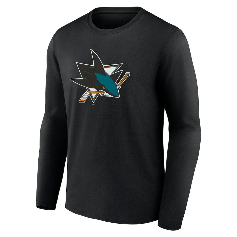 NHL San Jose Sharks Primary Logo Team Long Sleeve T-Shirt - Black