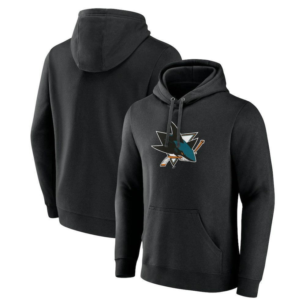 NHL San Jose Sharks Primary Team Logo Pullover Hoodie - Black