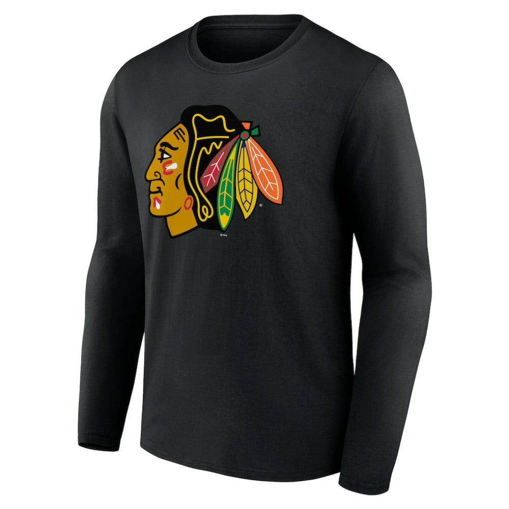 NHL Chicago Blackhawks Primary Logo Team Long Sleeve T-Shirt - Black