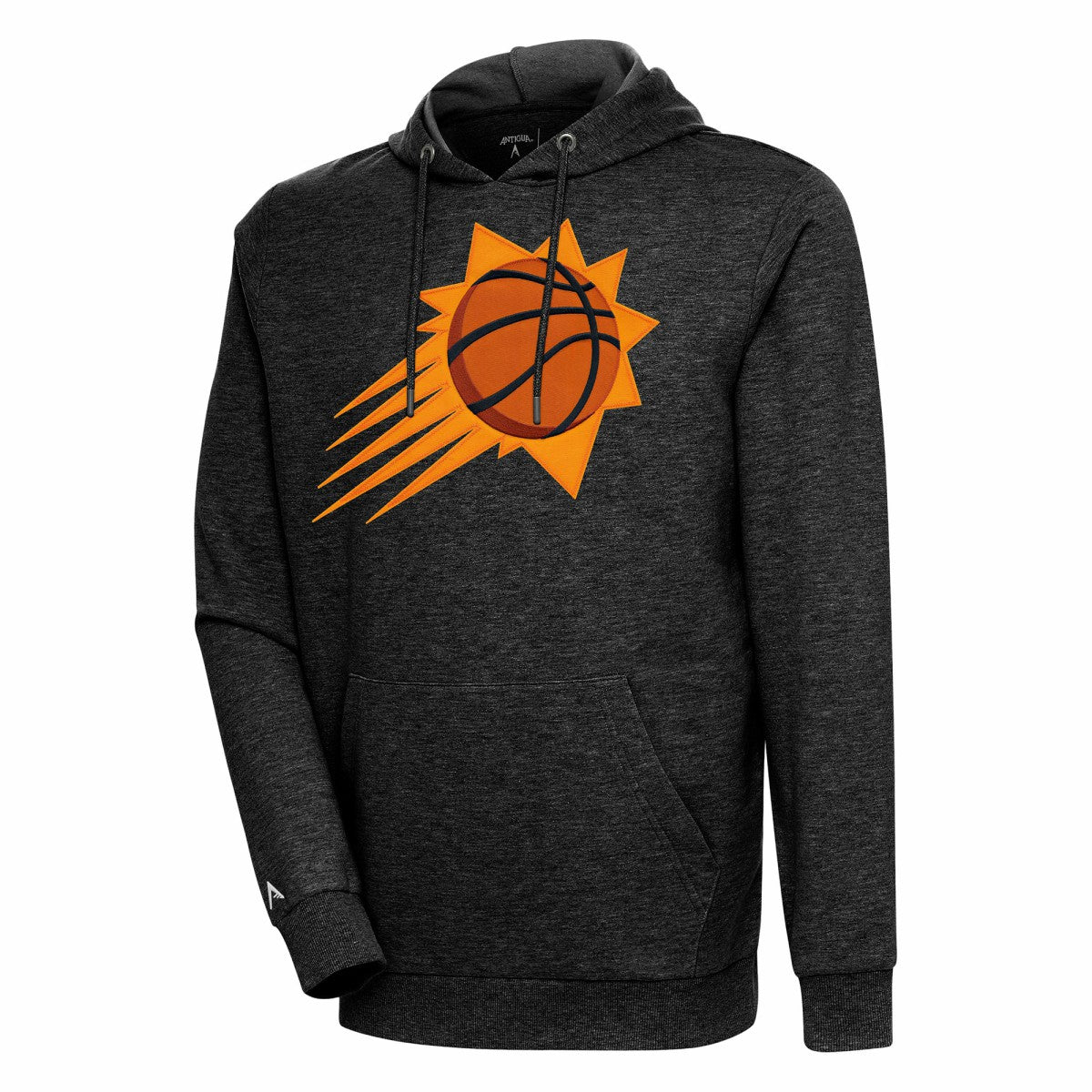 Phoenix Suns Antigua Action Pullover Hoodie Heather Black