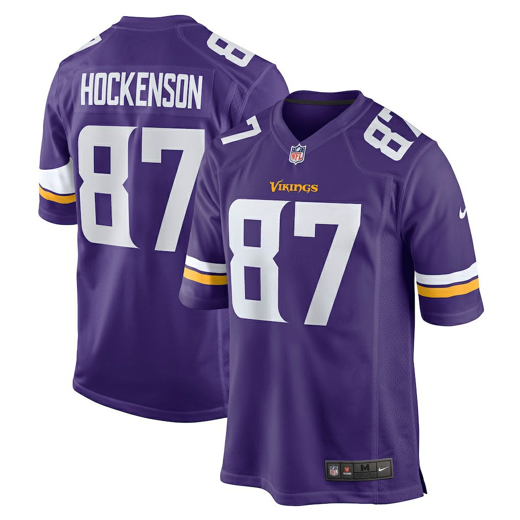 NFL T.J. Hockenson Minnesota Vikings Game Player Jersey - Purple