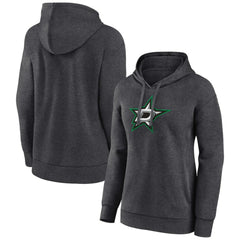 NHL Dallas Stars Women's Primary Logo Pullover Hoodie - Charcoal