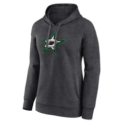 NHL Dallas Stars Women's Primary Logo Pullover Hoodie - Charcoal
