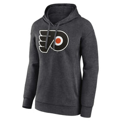 NHL Philadelphia Flyers Women's Primary Logo Pullover Hoodie - Charcoal