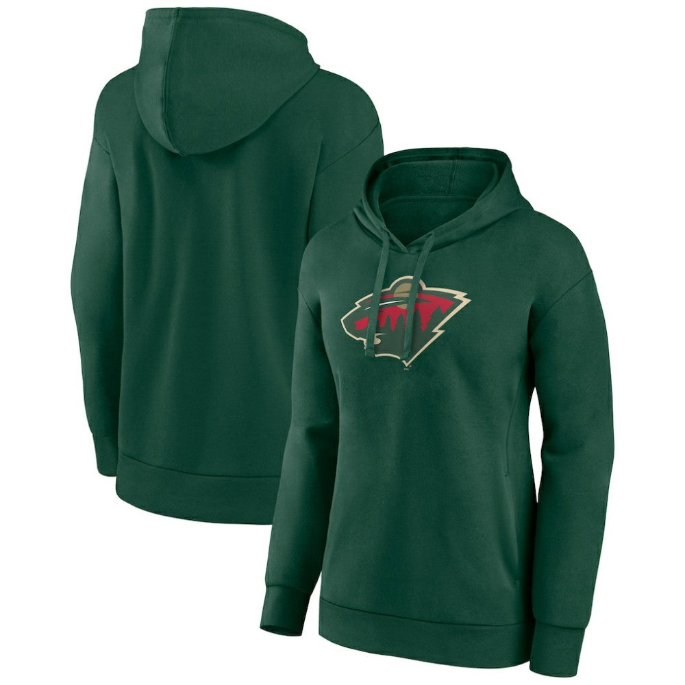 NHL Minnesota Wild Women's Primary Logo Pullover Hoodie - Green