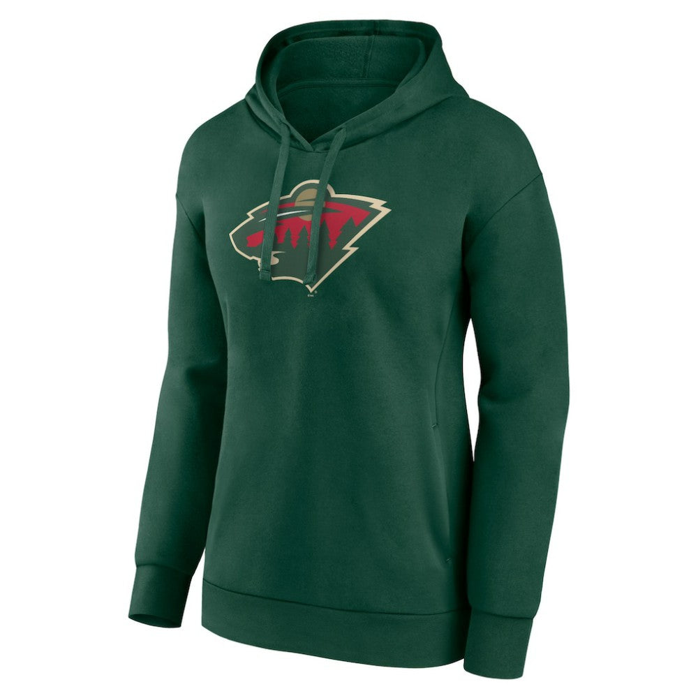 NHL Minnesota Wild Women's Primary Logo Pullover Hoodie - Green