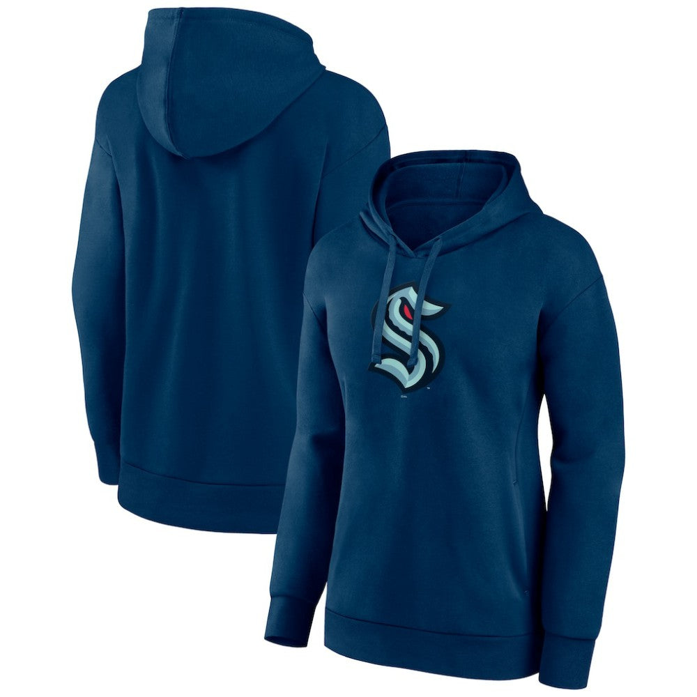 NHL Seattle Kraken Women's Primary Logo Pullover Hoodie - Deep Sea Blue