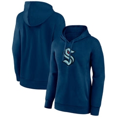 NHL Seattle Kraken Women's Primary Logo Pullover Hoodie - Deep Sea Blue