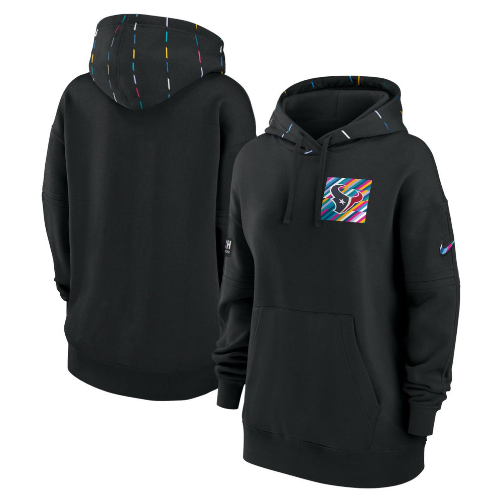 Houston Texans Women's 2023 NFL Crucial Catch Club Pullover Hoodie Black