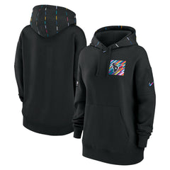 Houston Texans Women's 2023 NFL Crucial Catch Club Pullover Hoodie Black