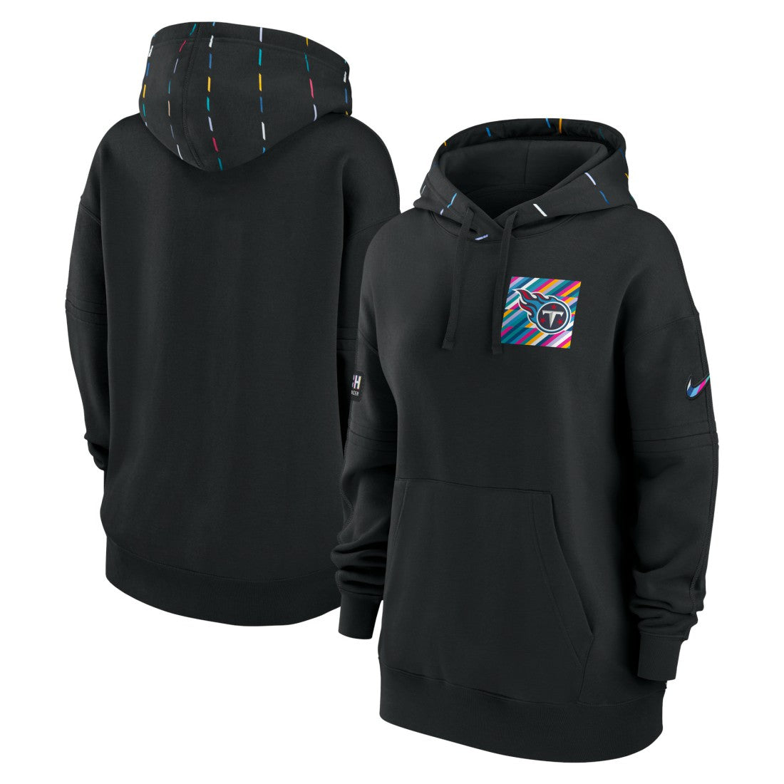 Tennessee Titans Women's 2023 NFL Crucial Catch Club Pullover Hoodie Black