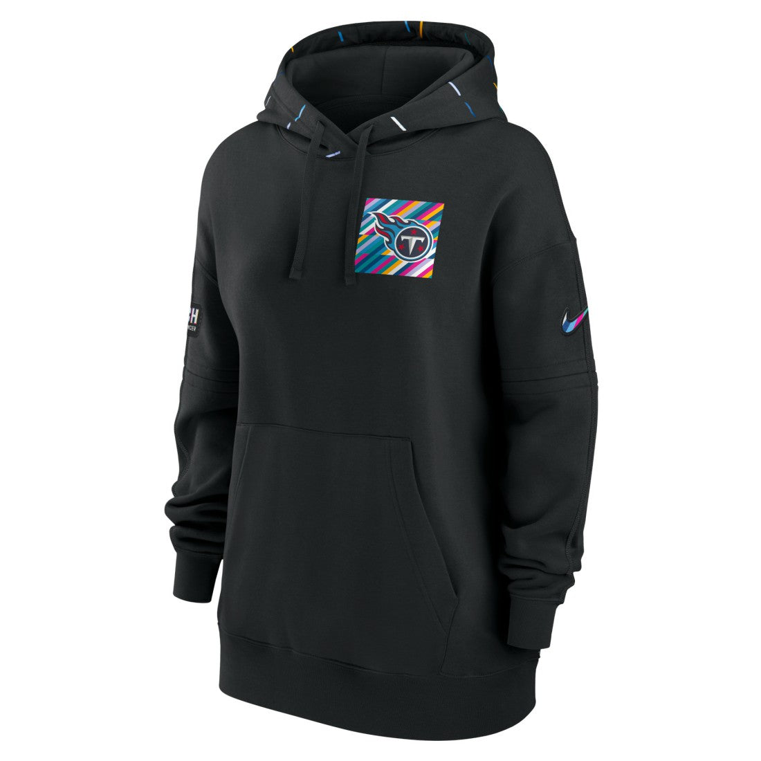 Tennessee Titans Women's 2023 NFL Crucial Catch Club Pullover Hoodie Black